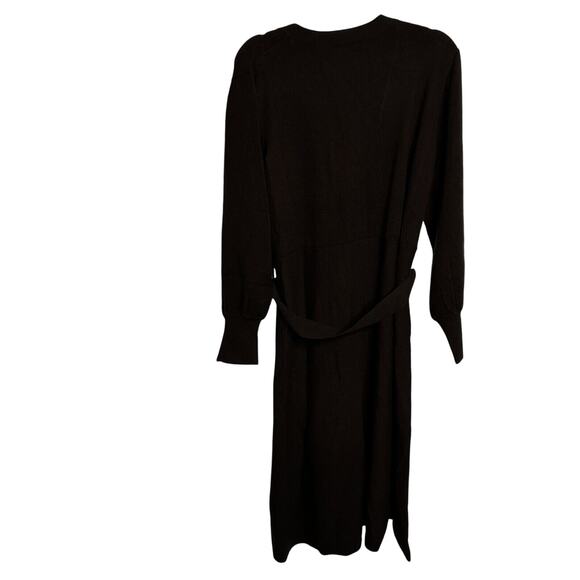 Ann Taylor Sweater Shirt Dress XXL Long Sleeve Button Tie Brown New $178 - Picture 7 of 8